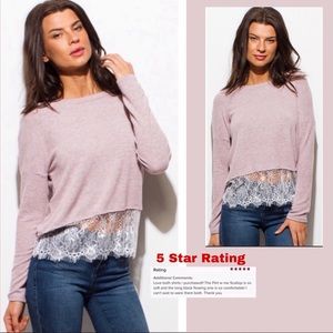 5 ⭐️ Flirt w Me Scallop Lace